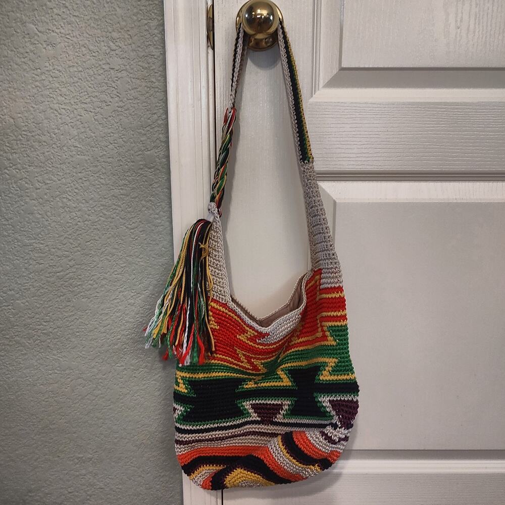 The Sak Womens Hand Crocheted Bag Multiple Multi Color - Picture 2 of 11